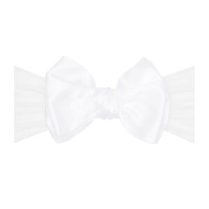 BabyBling Satin White Hair Bow